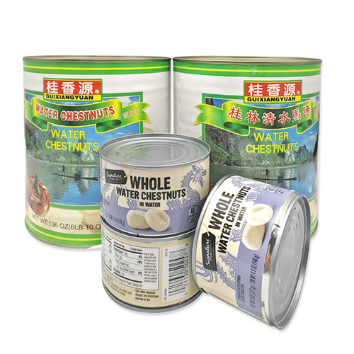 Guangxi Lipu Clear Water Water Chestnut Slices 3kg Canned Water Chestnut Slices Water Chestnut Refreshing Water Chestnut Fruit Canned Export Quality