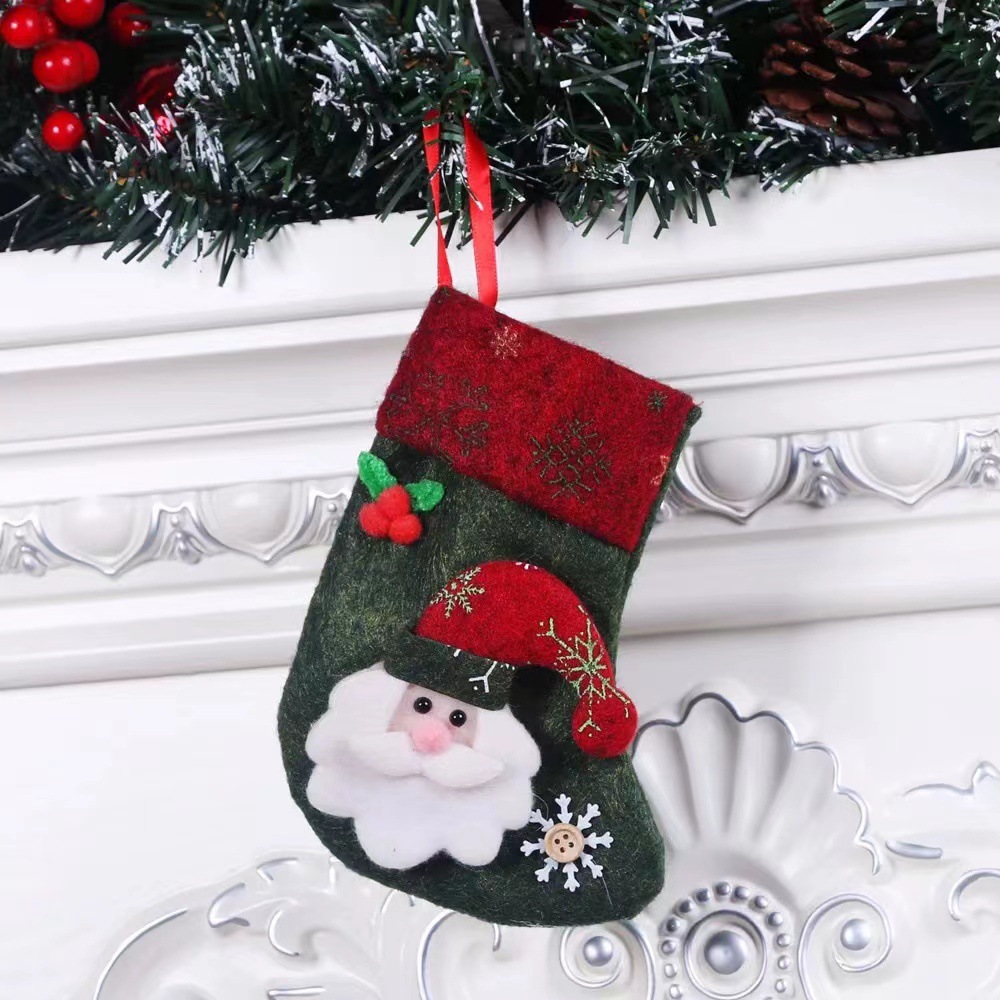 Colgante del árbol de Navidad calcetines bolsas de regalo de Navidad bolsas de Navidad decoraciones de Navidad calcetines bolsas de dulces