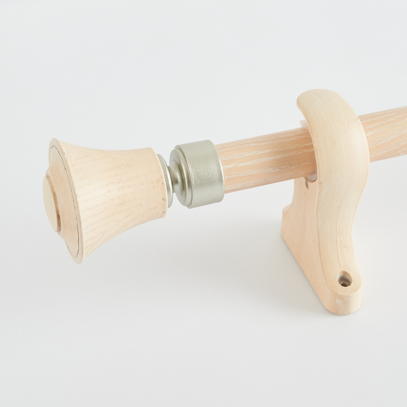 Varilla de madera simple, barra romana silenciosa, barra de cortina, barra de cortina de aleación de aluminio, barra simple, barra doble, pista de cortina al por mayor