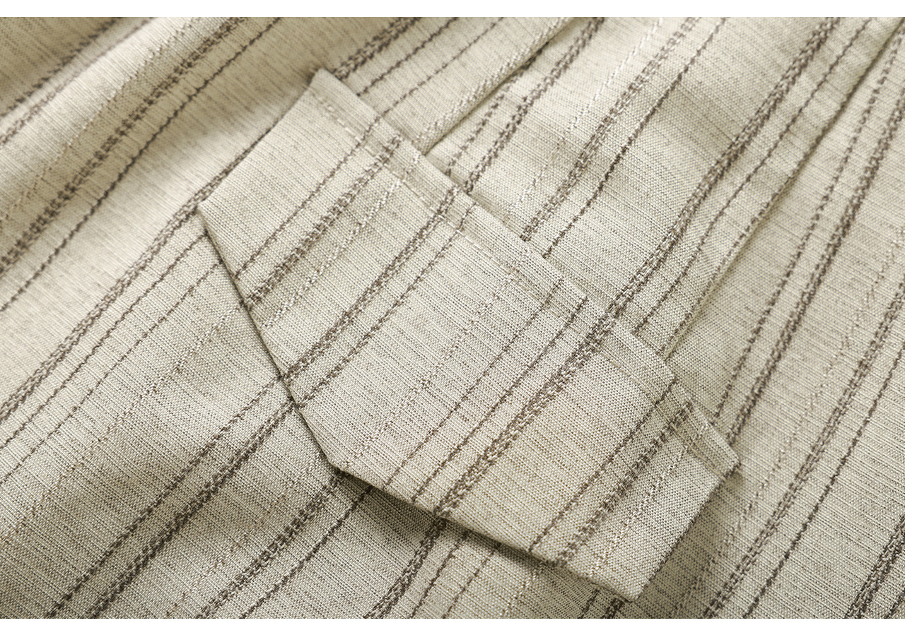 Quần culottes nữ ống rộng sọc kẻ dọc chất liệu tencel cao cấp phong cách công sở — màu kaki chi tiết 24