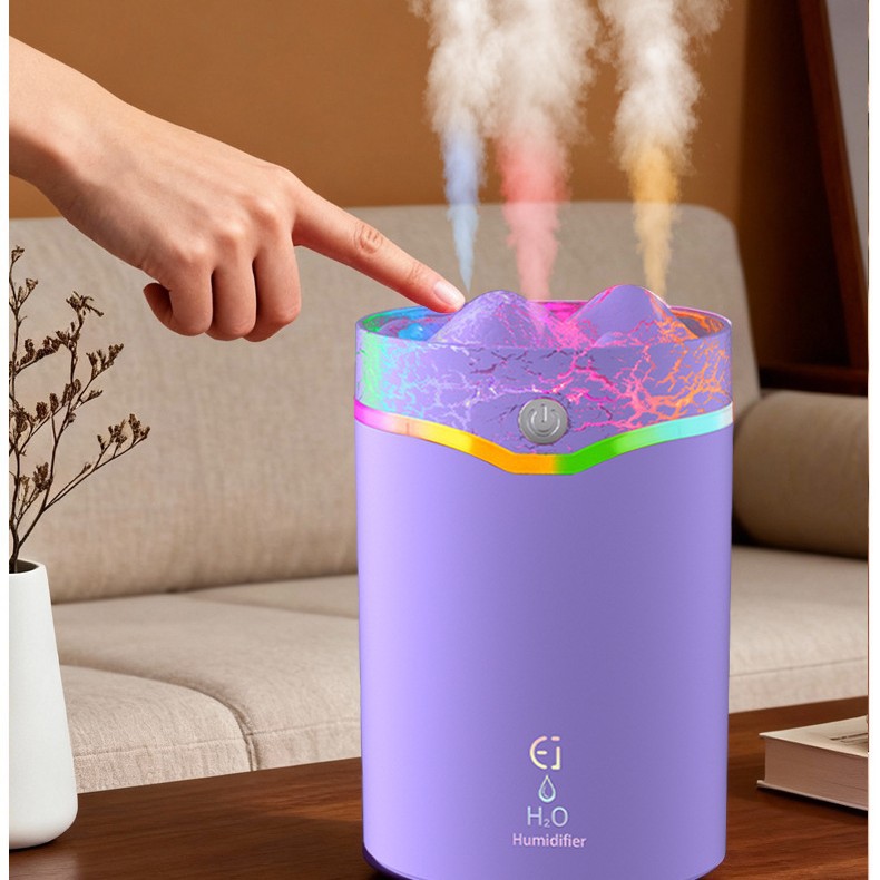 New Three-Spray Fog Cross-Border Humidifier Atmosphere Light Colorful