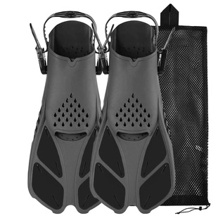Manufacturer's Ready-Made Adult Swimming Fins with Adjustable Free Diving Shoe Covers Snorkeling Fins Short Fins