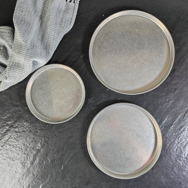 Retro stainless steel round plate