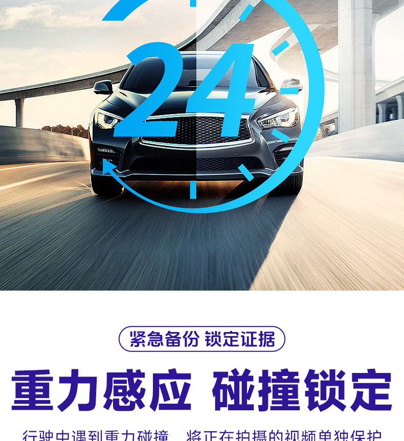 Four-channel dashcam, new 4K high-definition model, with WiFi 6, starlight night vision, and 360-degree recording ° Panoramic view with a wide-angle fisheye lens