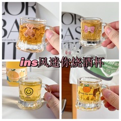 Ins風熊焼杯ミニ烈杯果酒杯清杯梅杯グラスは一杯のコップを食べます。