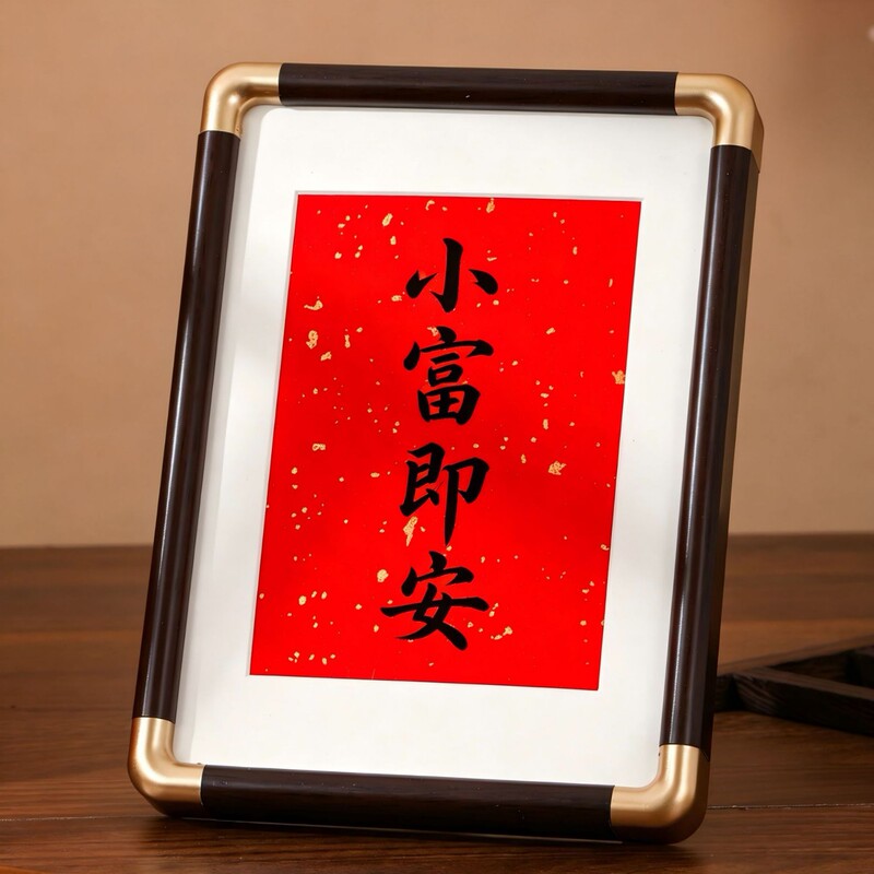 Imitation Copper Corner Pvc Rounded Corner Photo Frame Display Stand Wholesale 6inch 7inch 8inch A4 Blank Calligraphy and Painting Frame Mounting Cardboard Frame