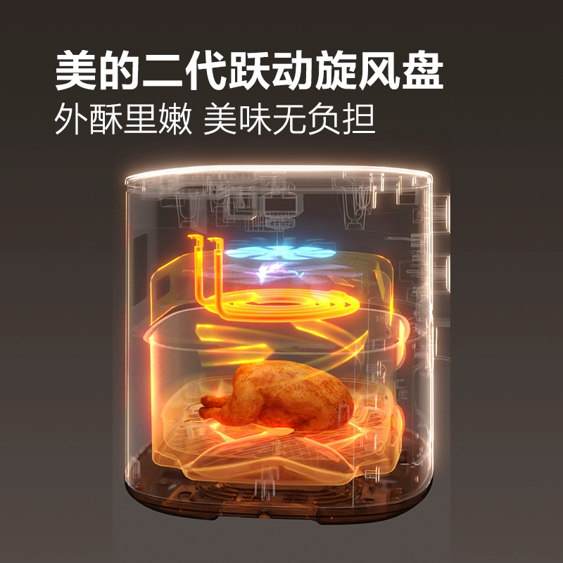 美的 2025 New Air Fryer Household Multifunctional Oven Integrated Visual Intelligent Large Capacity Electric Fryer