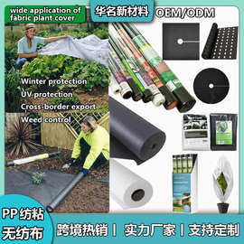 跨境热卖pp防草布无纺布  农业保温防寒布 加厚耐用抗 UV 无纺布