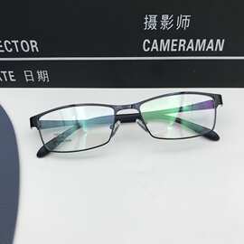 2021款方框商务近视眼镜框男金属复古眉毛眼镜架女可配近视