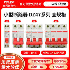 德力西DZ47S空气开关断路器家用智能总电闸1P2P3P C型低压断路器