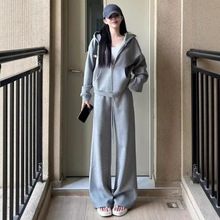 运动服套装女装秋季2025新款学生韩版宽松显瘦时尚卫衣休闲两件套