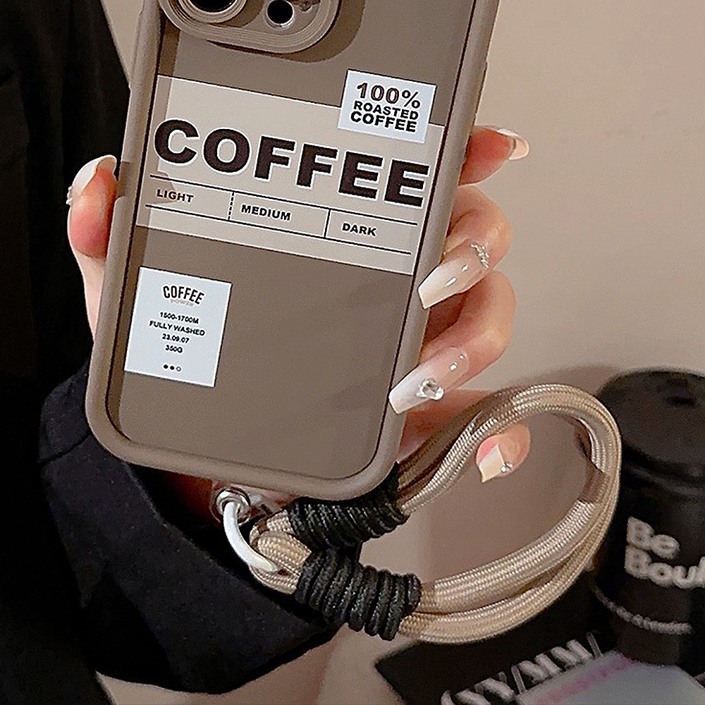 Cuerda de mano tejida multicolor para móvil, anti-pérdida, estilo a contraste