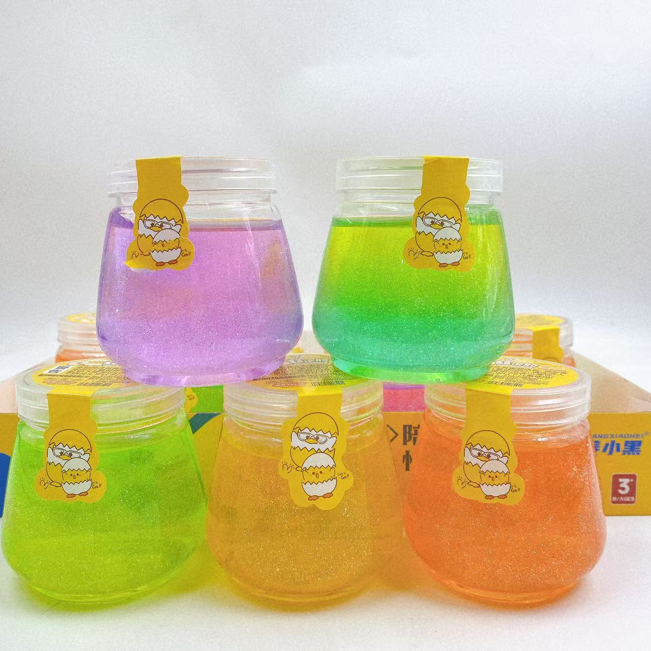 Polvo brillante pegamento espumante de barro de cristal hecho a mano DIY perla brillante cristal colorido barro slime descomprimido lote de juguetes para niños