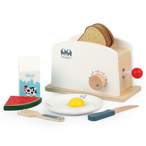 Young children play house pink microwave coffee machine simulated wooden hamburger dessert cognitive baby gift for boys and girls