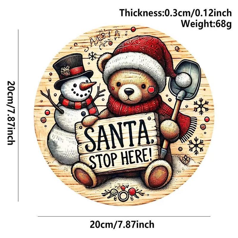 クロスボーダークリスマス木製雪だるまペンダント工芸品クリスマス雰囲気装飾ラウンドサインドアサイン|undefined