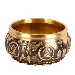 Wholesale Brass Pisces Baifu Cornucopia Solid Copper Basin Ornaments Shop Opening Gift Factory Wholesale