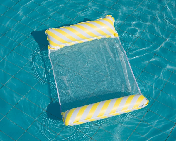 2 tubes diagonal stripe yellow