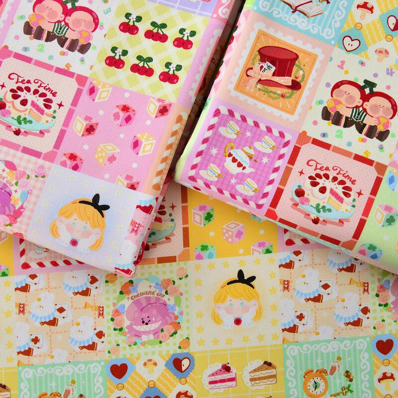 8 Ann Canvas Fine Canvas Cotton Canvas Handmade DIY Bag Tablecloth Pillow Bag Original Cartoon Alice Patchwork