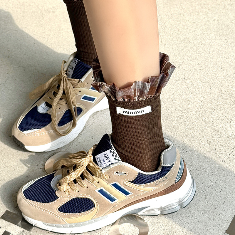 Calcetines de primavera y verano, calcetines delgadas de mujer al por mayor, etiqueta de encaje dulce, calcetines transpirables, calcetines y calcetines