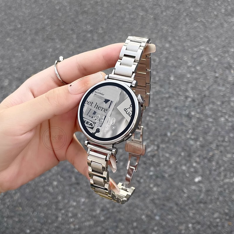 Suitable for Huawei Gt6 Watch Strap Stainless Steel Metal Gt5Pro Women's Model Gt4 Bracelet Gt3 Watch Chain Fit5Pro Suitable for Huawei Gt6 Watch Strap Stainless Steel Metal Gt5Pro Women's Model Gt4 Bracelet Gt3 Watch Chain Fit5Pro