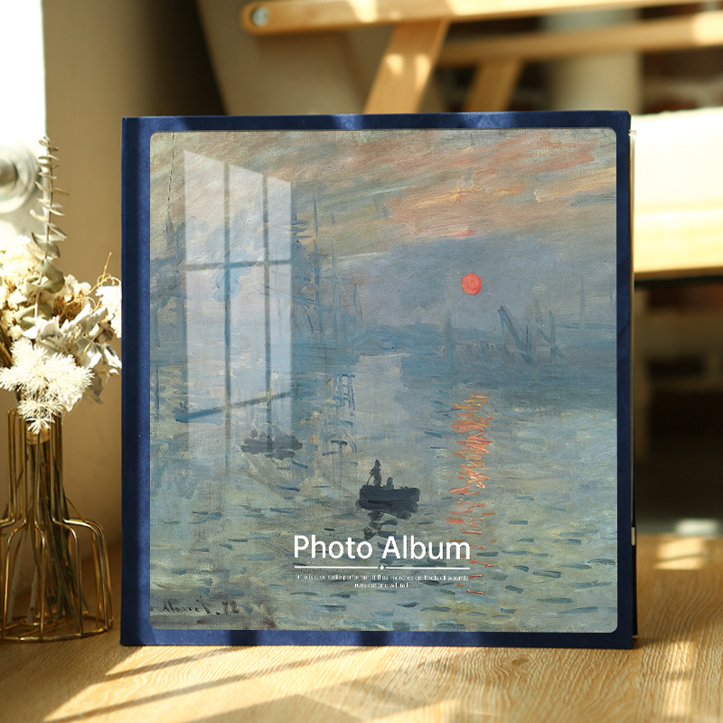 유화 사진 앨범 6인치 7인치 4단 접이식 혼합 사진첩 가족 성장 기록 앨범 사진첩 5 기념품 수집