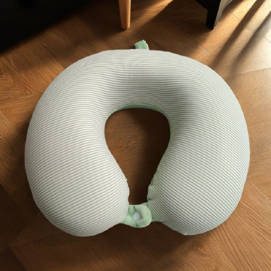 Lento rebote en forma de U almohada en forma de U almohada de memoria almohada de algodón almohada de siesta almohada en forma de U almohada de oficina almohada de cuello estriada viaje almohada de cuello