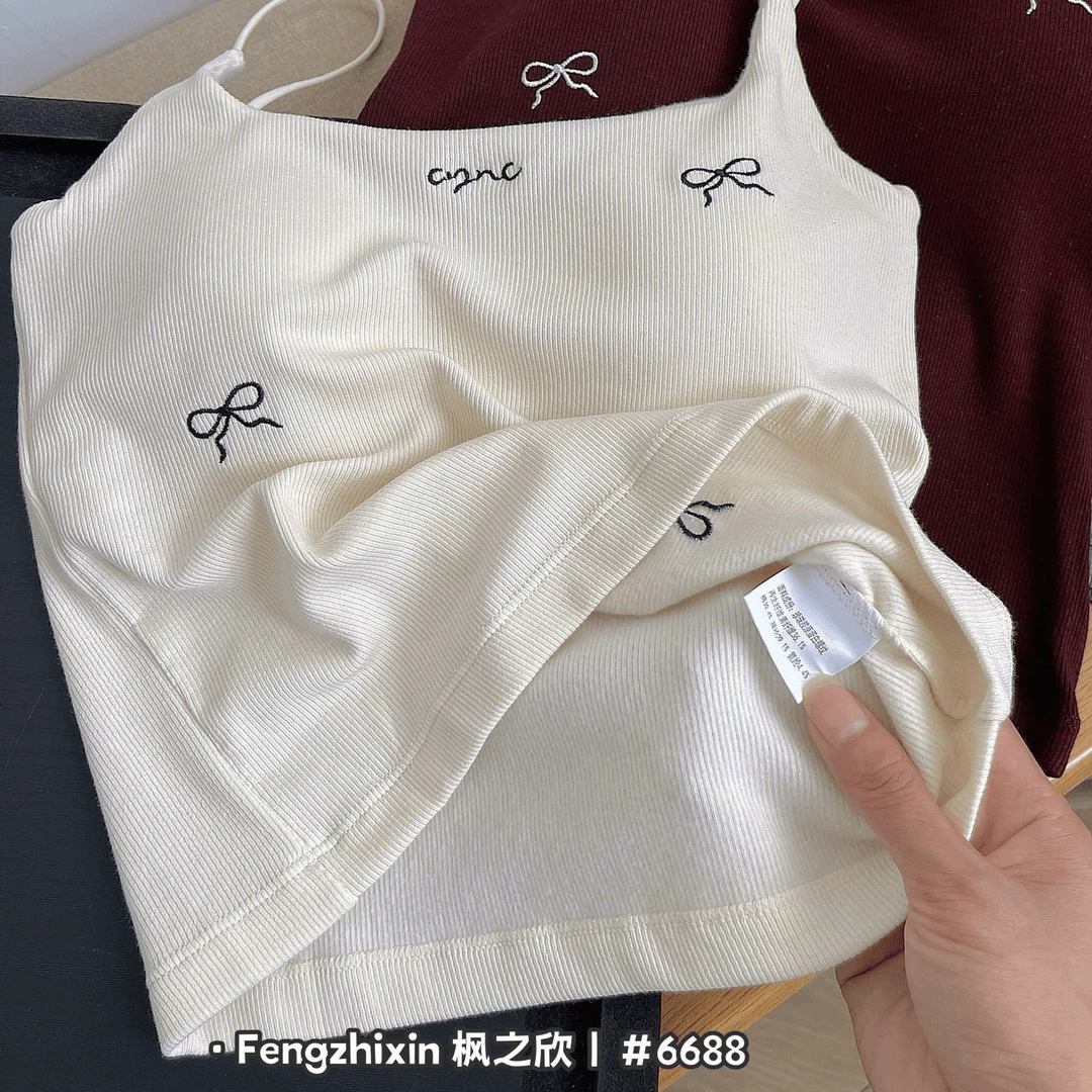 Collagen with bow, vest, with embroidery, lifting effect