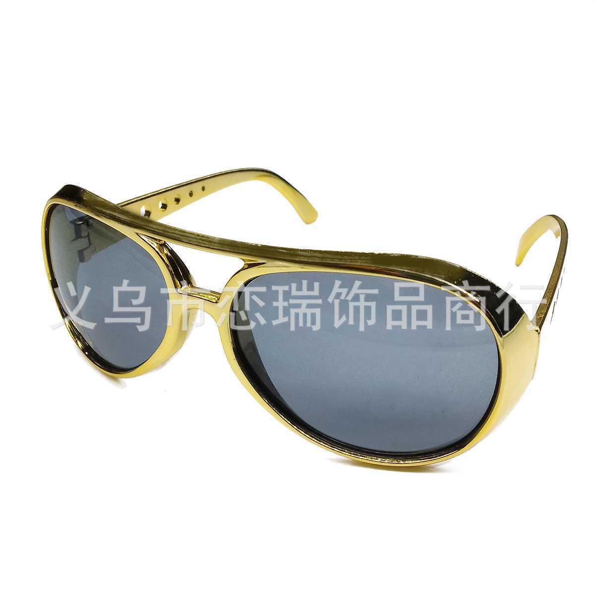 Hip-Hop collar de oro pulsera negro pescador sombrero explosivo gafas marco anillo de dólar vestido de baile conjunto