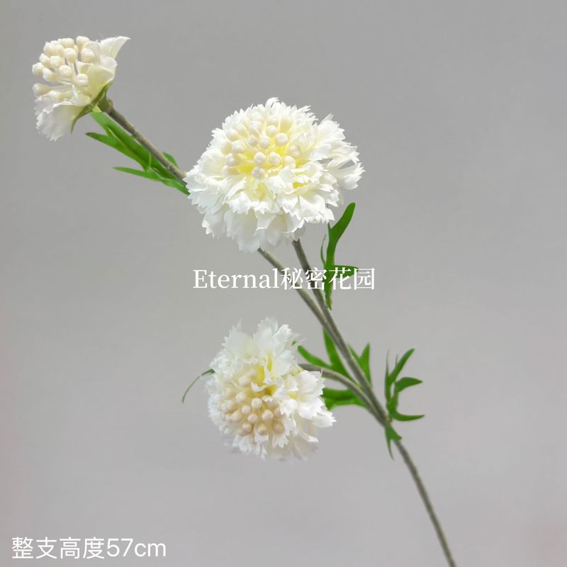 造花松虫草 3 アンバーモネ田園スタイルハイエンドシルクフラワー結婚式造花装飾テーブルフラワーアレンジメント|undefined