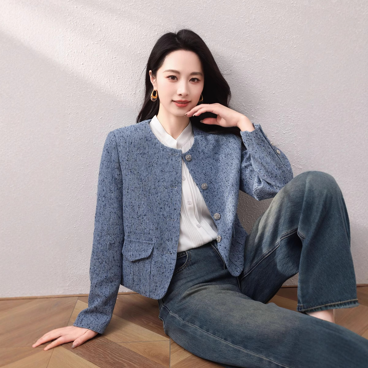 [Chanel Style] 2025 New Women's French Dummy Style Casual Short Slim-fit Tweed Jacket Spring