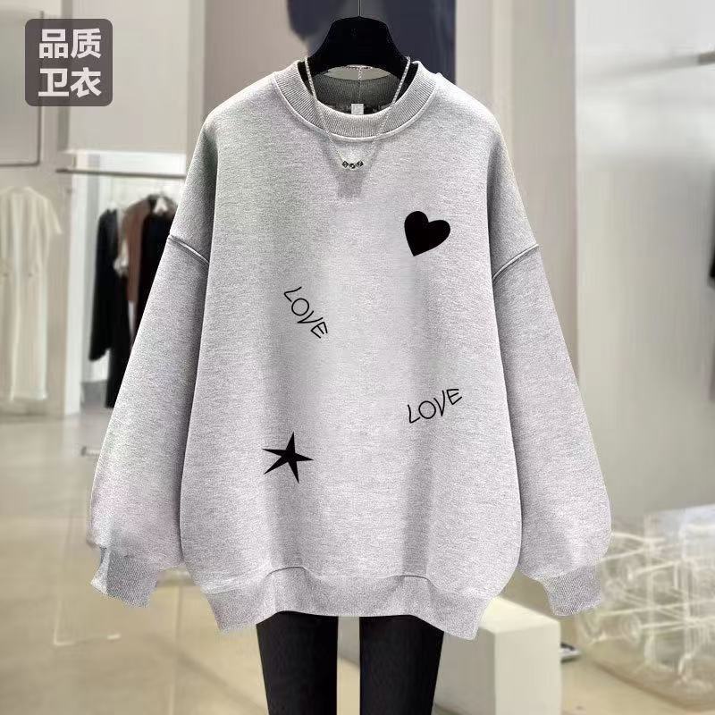 宽松长袖卫衣女秋冬季百搭减龄显瘦遮肉上衣|undefined