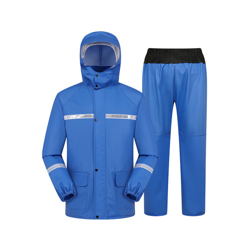 Meituan Takeaway Waterproof Raincoat Full Rubber Anti-Storm Rider Gear Ele.me Raincoat and Pants Set for Men and Women