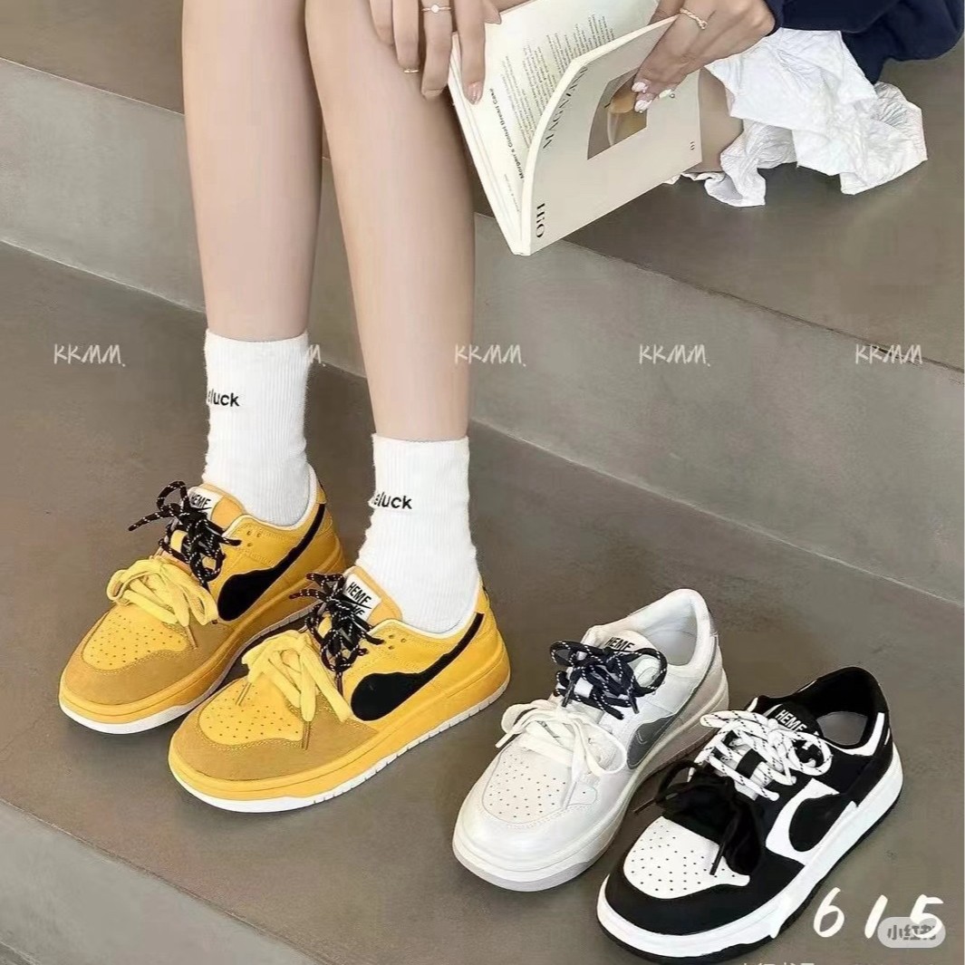 2025 Spring New Popular High-End Comfortable Thick-Soled White Sneakers For Women, Height-Increasing Platform Versatile_voghion.com