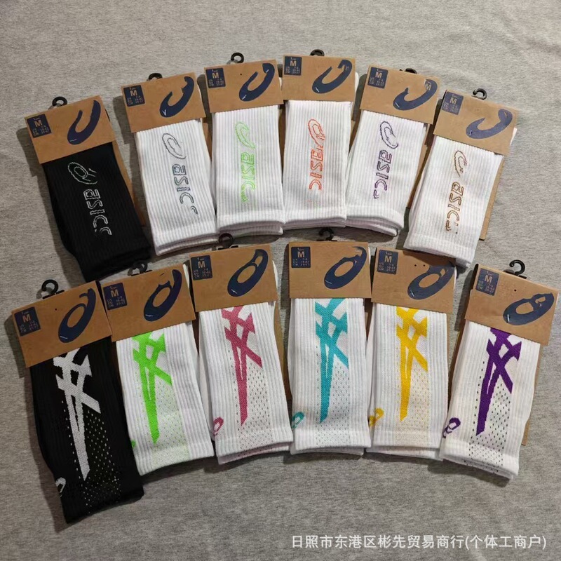 Trendy Foreign Trade Brand Asics Tiger Four-Season Long Tube Socks for Men and Women, Wholesale Sports Socks