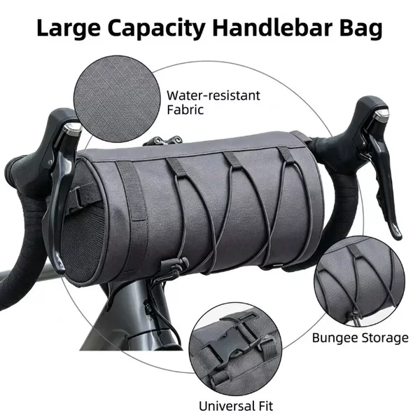 Factory direct cycling cylindrical handlebar bag, waterproof leather bicycle handlebar bag, portable tool for outdoor cycling