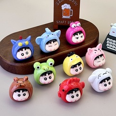 実色の小さい新しい萌え粒の樹脂の小さい置物のdiyのアクセサリのキーホルダーのペンダントのデスクトップの置物のファッションは盲袋を遊びます。