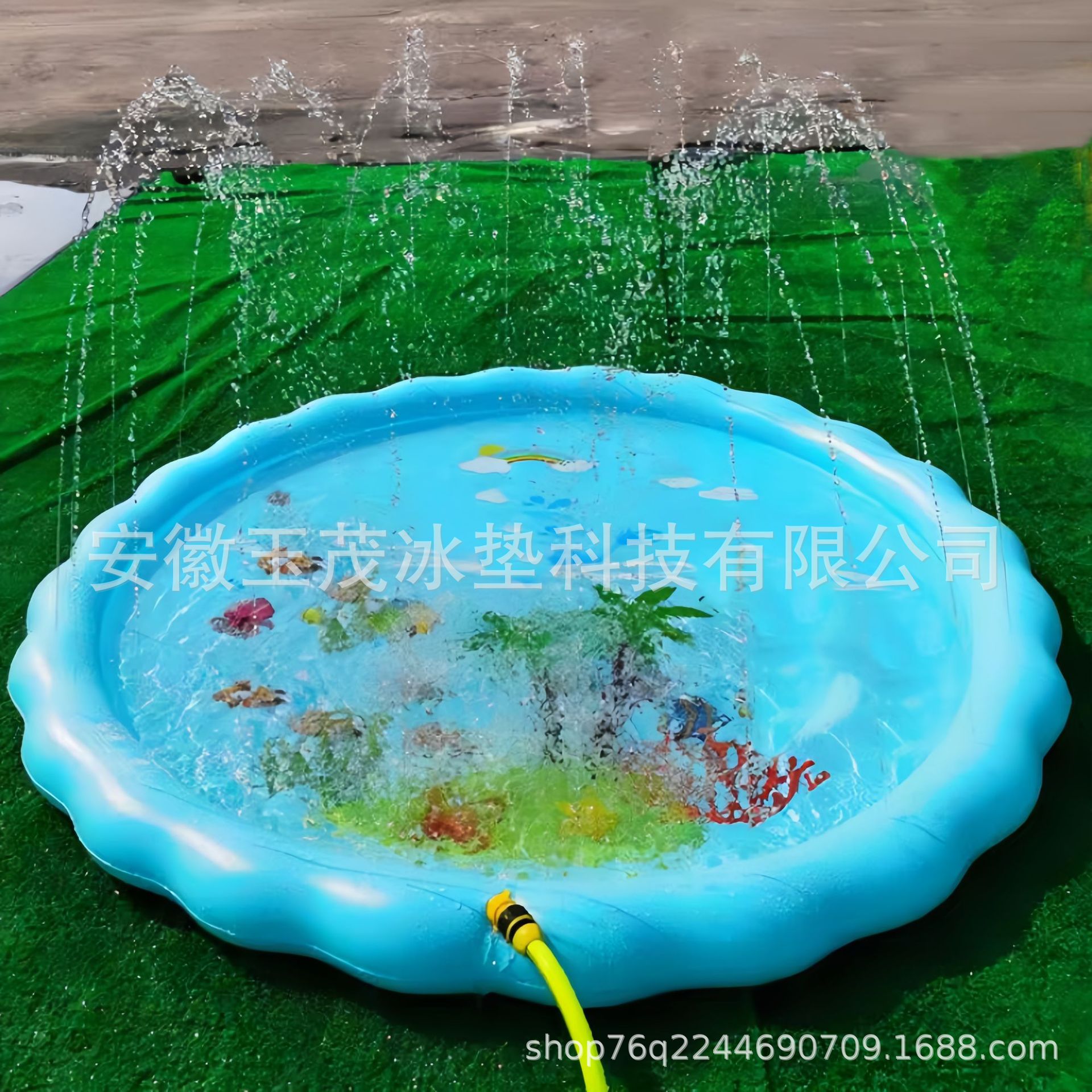 Juguetes de agua inflables PVC pet spray cojín fuente al aire libre antideslizante juego cojín de agua para perros natación lavabo cojín de agua