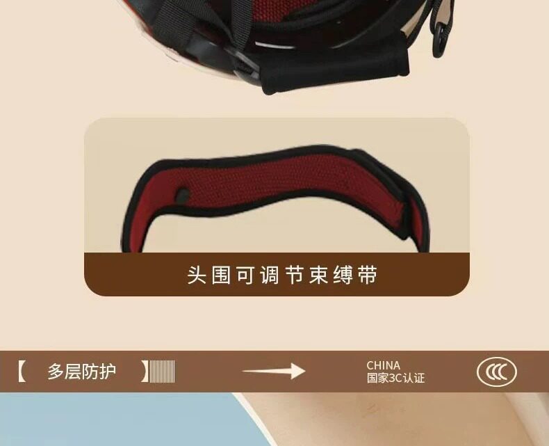 Safety helmet logo image 3C certified electric vehicle motorcycle courier ride safety helmet universal for all seasons