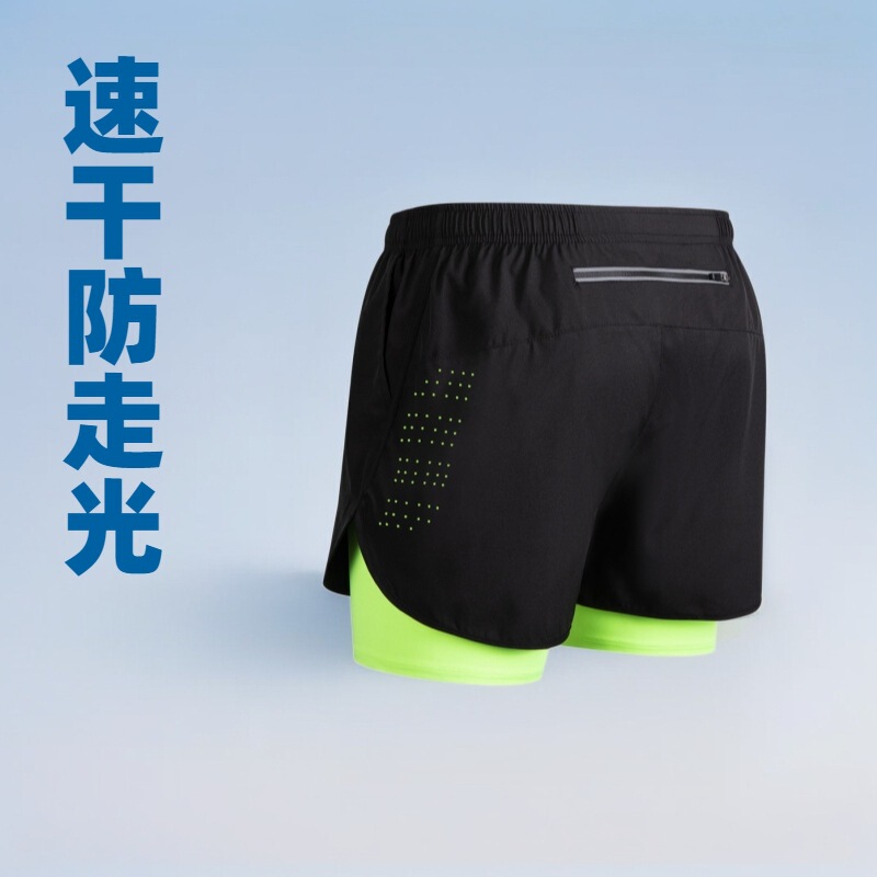 European and American Cross-Border Men's Sports Shorts with Double-Layer Lining for Basketball Training, Fitness, Loose Fit, Breathable, Quick-Drying Running Shorts European and American Cross-Border Men's Sports Shorts with Double-Layer Lining for Basketball Training, Fitness, Loose Fit, Breathable, Quick-Drying Running Shorts