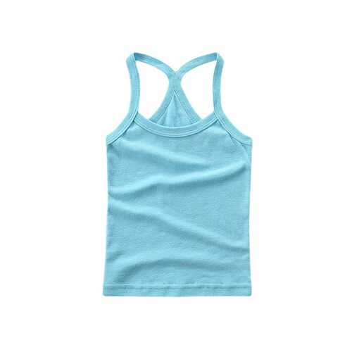 Summer girls camisole children's vest candy color thin section children's bottoming Y-shaped underwear cotton top belly protection