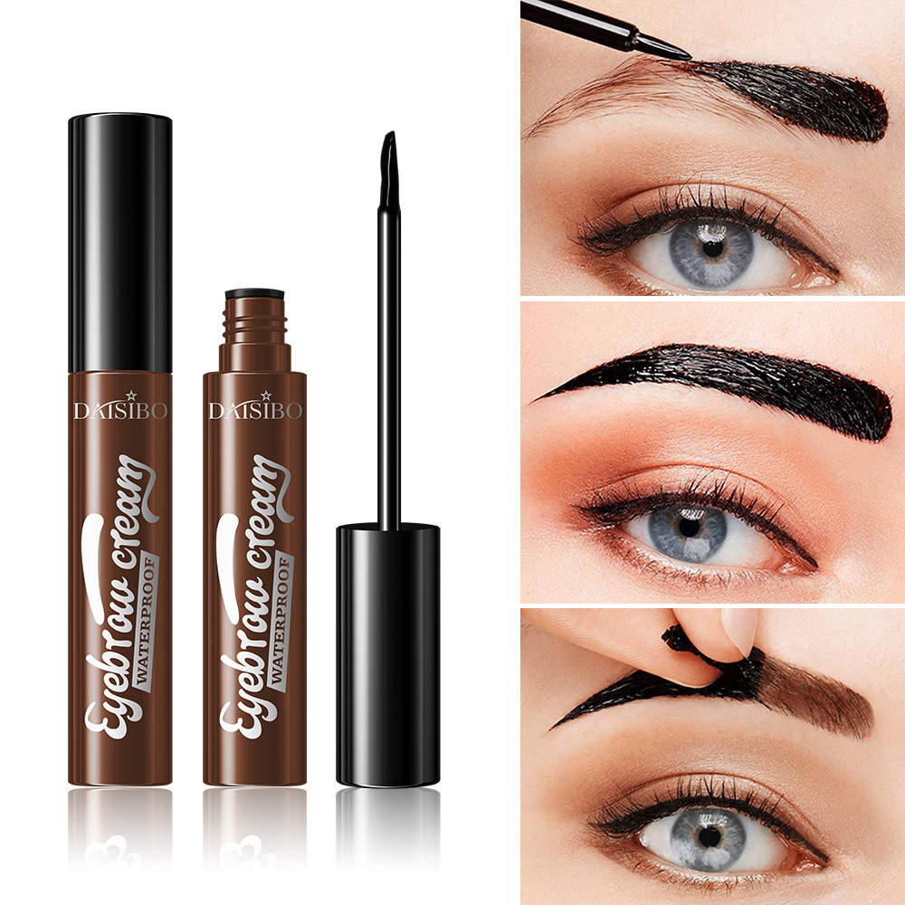 Transfronterizo exclusivo DAISIBO tricolor desgarrador gel de ceja impermeable anti-transpiración color persistente adhesión no mancha fácil de quitar el maquillaje