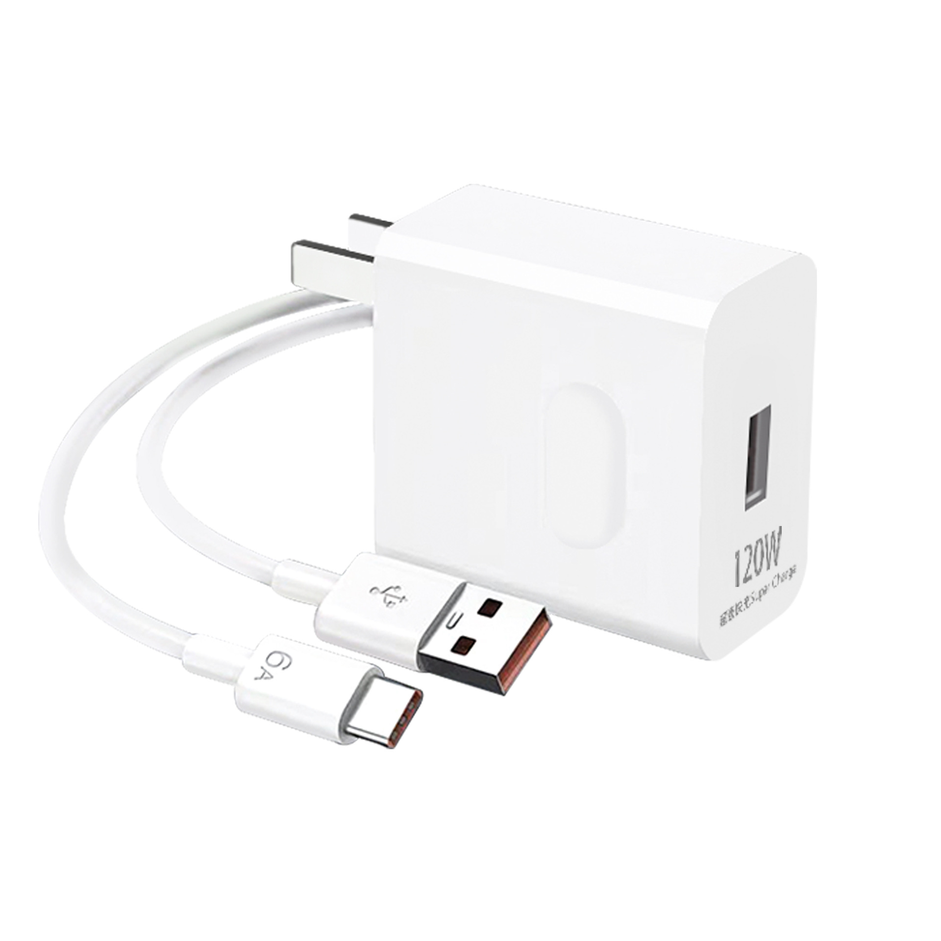 120W cargador súper rápido para cargador Huawei Android cabeza de carga rápida 3C certificación 6A cable de datos al por mayor
