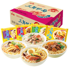 Huafeng Three Fresh Instant Noodle Original Flavor, Retro 80s Nostalgic Fast Convenience Noodles, Full Carton 24 Pouches