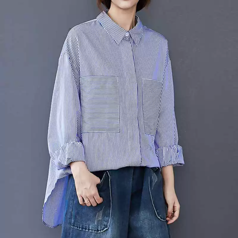 Spring colored long-sleeve, shirt, trend of season, loose fit