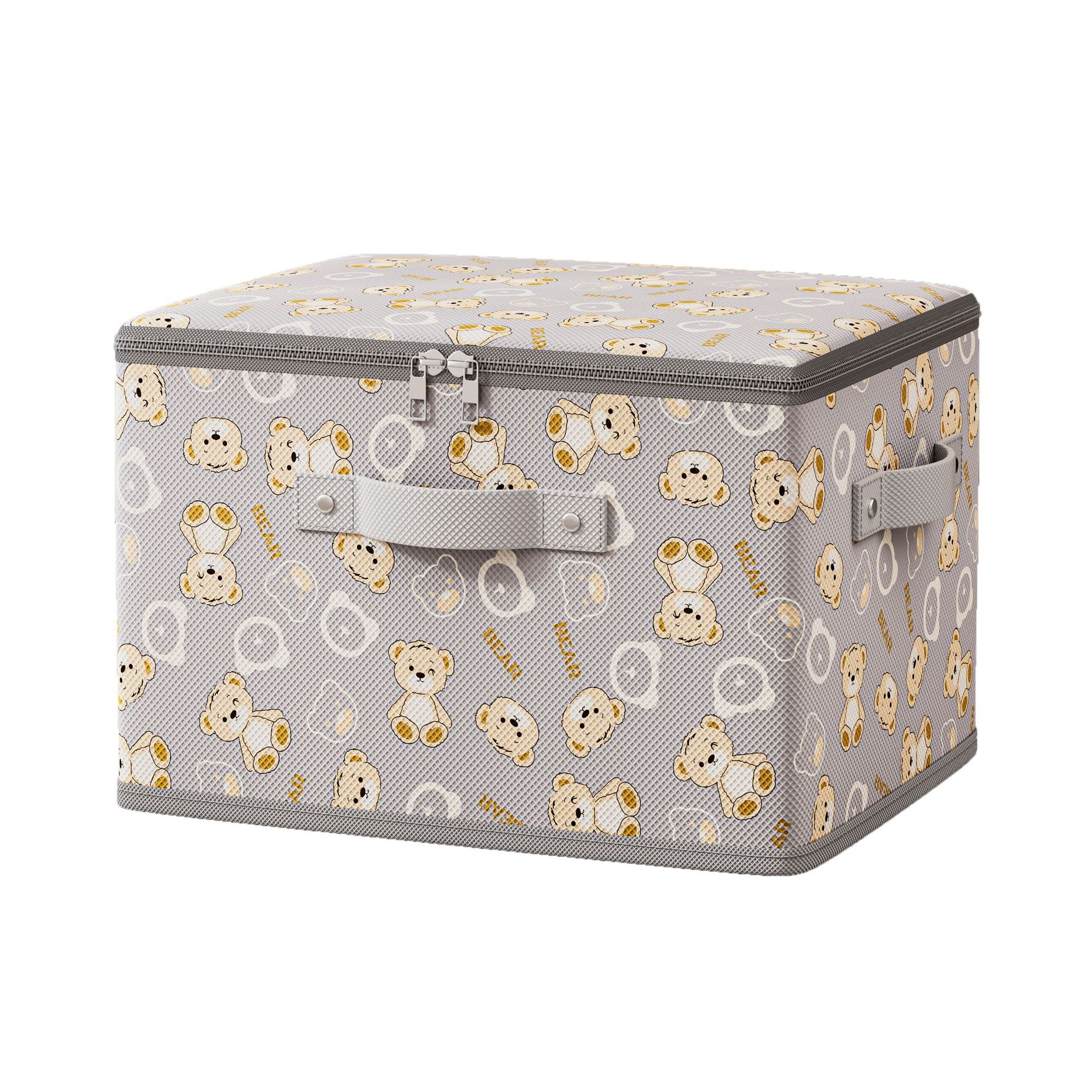 Caja de almacenamiento con cremallera, caja de acabado de ropa doméstica duradera, gran capacidad, armario plegable grueso, artefacto mágico.