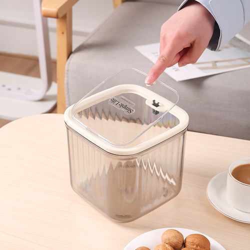 Tabletop wastebasket luxury storage box for girls hair ties rubber bands hairpins hair accessories storage cosmetic box transparent