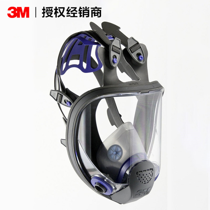 3MFF-401硅胶全面具防毒防尘面罩喷漆化工酸碱防喷溅防毒面罩单体