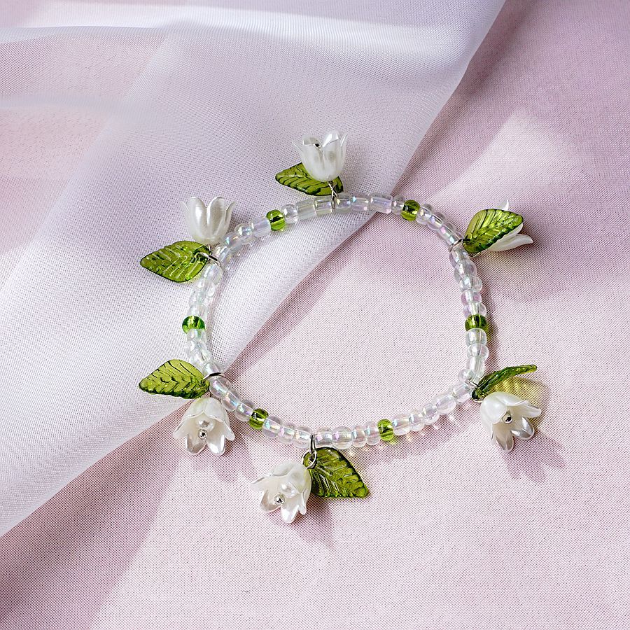Simple Style Leaf Beaded Flowers Bracelets