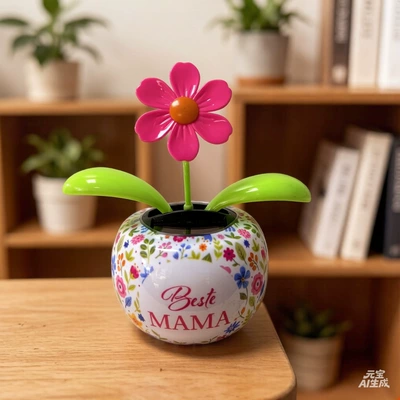 with Logo, Car ornaments - six-petal-flower