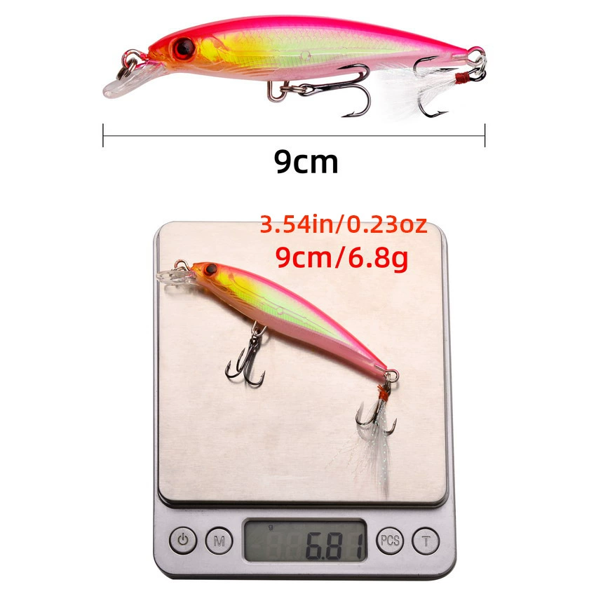 Set de 5 señuelos biónicos de 9 cm con acabado realista